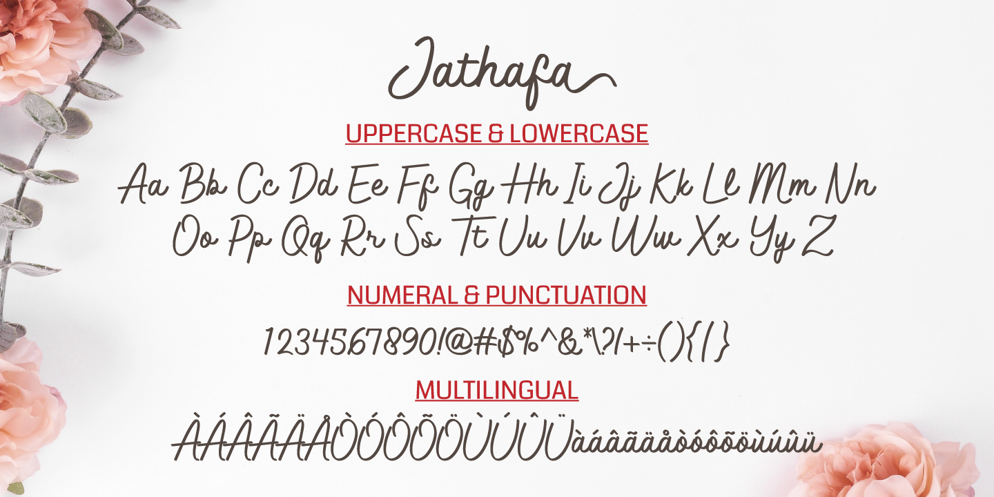 Example font Jathafa #4